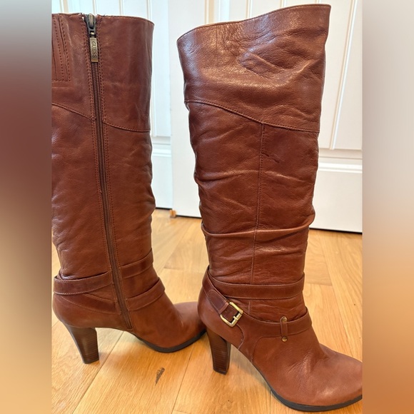 Guess Farnellis Brown/Tan Leather Boots - Picture 4 of 7